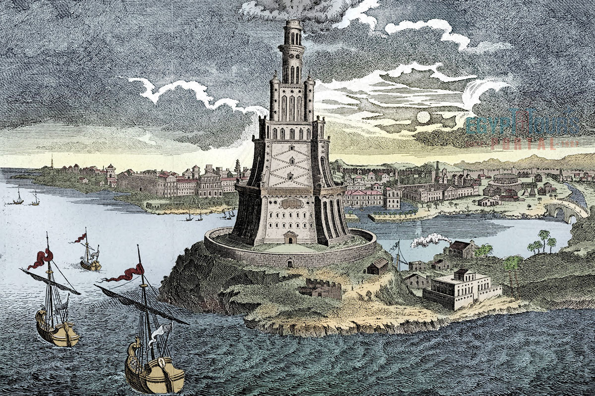 Arheologii descoperă sub mare o intrare monumentală a Farului din Alexandria: are 2.000 de ani, cântărește 80 de tone și va fi esențială pentru reconstrucția sa
